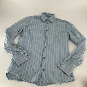 Diesel Blue Pinstripe Vintage Button Down Casual Shirt